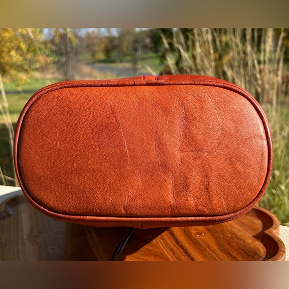 Vintage Berliner Bag Emelia Brown Leather Hobo Shoulder Bag EUC - Picture 13 of 17